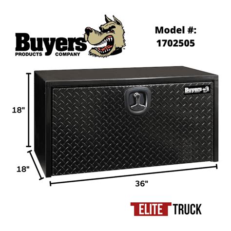 buyers products black steel underbody truck box w aluminum door|aluminum underbody tool box.